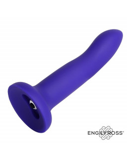 Dildo con Vibracion que Cambia de Color Azul a Purpura Talla M 17 cm