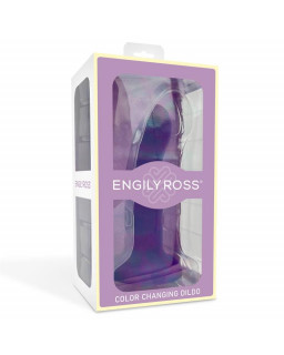 Dildo que Cambia de Color de Purpura a Rosa Talla M 17 cm