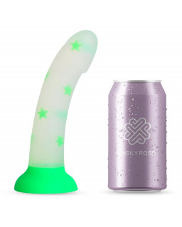 Dildo que Brilla en la Oscuridad Confetti Star 17 cm