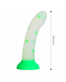 Dildo que Brilla en la Oscuridad Confetti Star 17 cm