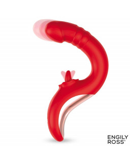 Drako Vibrador con Thrusting y Lengua Oscilante 360º