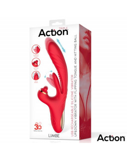 Limbe Vibrador con Lengua Flip Flap Bola Percutora y Up and Down