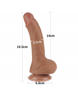 Dildo Sliding Skin 75 Marron