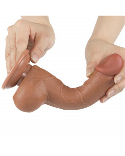 Dildo Sliding Skin 75 Marron