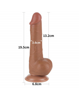 Dildo Sliding Skin 75 Marron