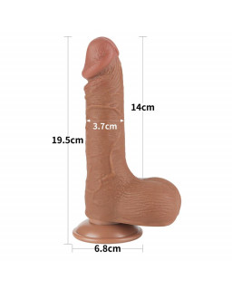 Dildo Sliding Skin 75 Marron