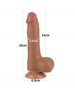 Dildo Sliding Skin 8 Marron