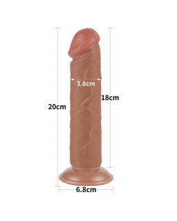 Dildo Sliding Skin 8 Marron