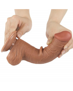 Dildo Sliding Skin 8 Marron