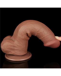 Dildo Sliding Skin 8 Marron