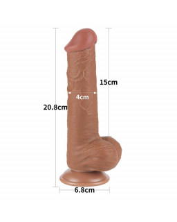 Dildo Sliding Skin 8 Marron