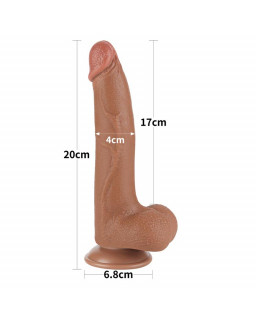 Dildo Sliding Skin 85 Marron