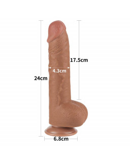 Dildo Sliding Skin 95 Marron