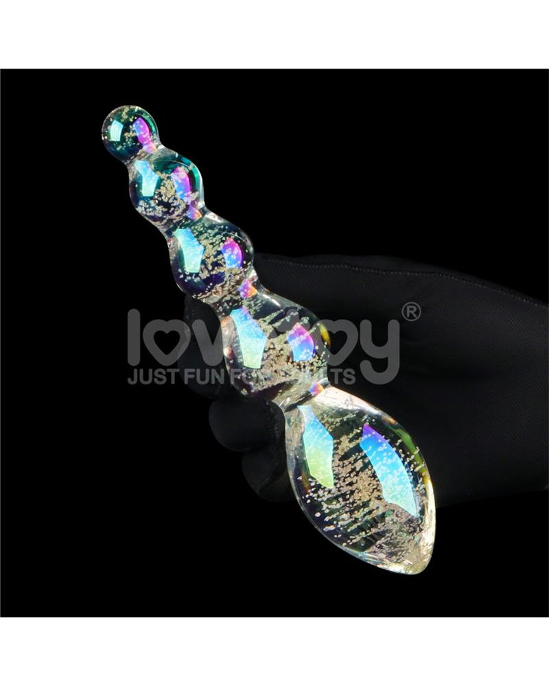 Dildo de Cristal que Brilla en la Oscuridad Dark Twilight Gleam Tantalizing Orbs