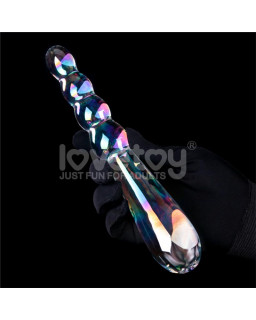 Dildo de Cristal que Brilla en la Oscuridad Twilight Gleam Rising Ripples