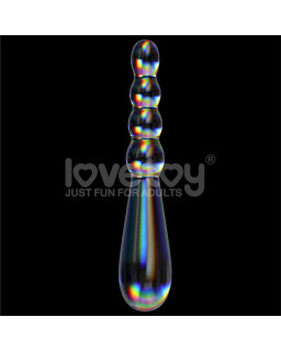 Dildo de Cristal que Brilla en la Oscuridad Twilight Gleam Rising Ripples