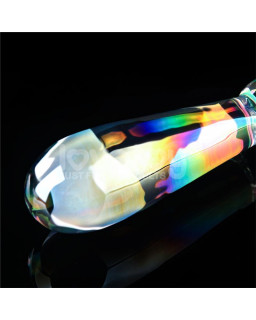 Dildo de Cristal que Brilla en la Oscuridad Twilight Gleam Rising Ripples