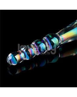 Dildo de Cristal que Brilla en la Oscuridad Twilight Gleam Rising Ripples