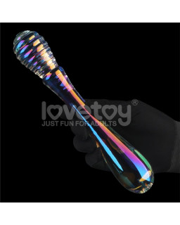 Dildo de Cristal que Brilla en la Oscuridad Twilight Gleam Twin Pleasures