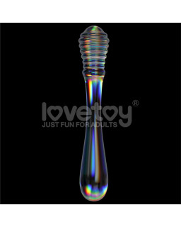 Dildo de Cristal que Brilla en la Oscuridad Twilight Gleam Twin Pleasures