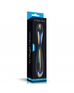 Dildo de Cristal que Brilla en la Oscuridad Twilight Gleam Double Delight