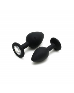 Set de 2 Plugs con Joya Berlin Negro