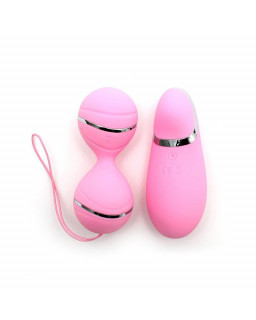 Bolas Kegel con Control Remoto y Estimulador Ibiza Rosa