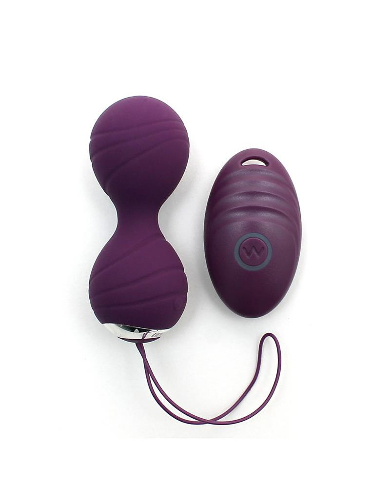 Bolas Kegel con Vibracion con Control Remorto Cannes Purpura