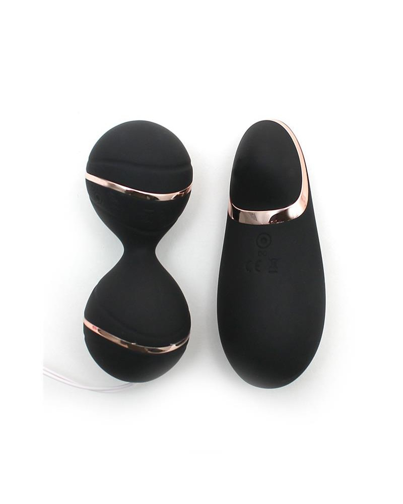 Bolas Kegel con Control Remoto y Estimulador Ibiza Negro