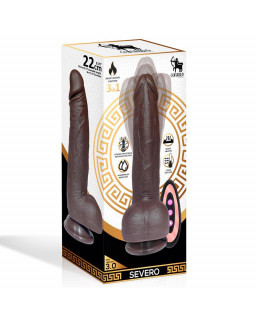 Severo Dildo Realista Turbo Shaking Thrusting Rotacion 360º Control Remoto Efecto Calor