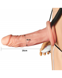 Arnes Unisex Pene Hueco con Vibracion