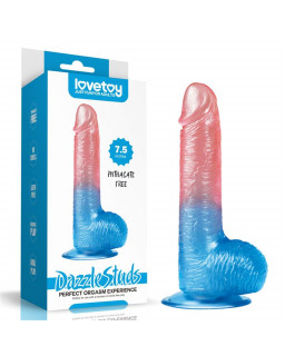 Dildo Dazzle Studs 75 Rosa y Azul