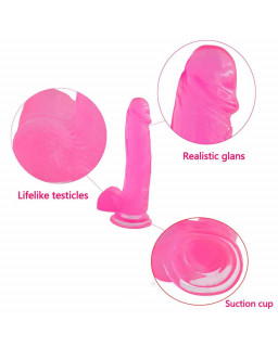 Dildo Jelly Studs 8 Rosa