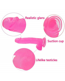 Dildo Jelly Studs 8 Rosa