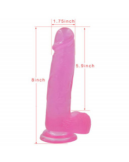 Dildo Jelly Studs 8 Rosa