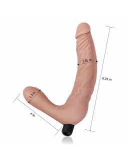 Doble Dildo Strapless Silicona USB