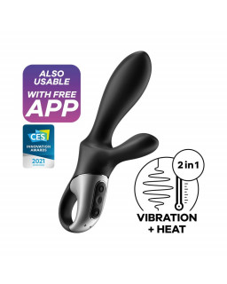 Heat Climax Vibrador con APP Punto G Punto P y Perineo Funcion de Calor USB Magnetico