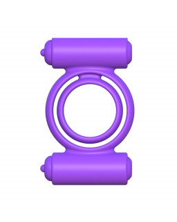 Fantasy C Ringz Anillo Vibrador de Silicona Double Delight Purpura