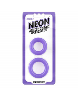 Neon Set de Anillos para el Pene Purpura