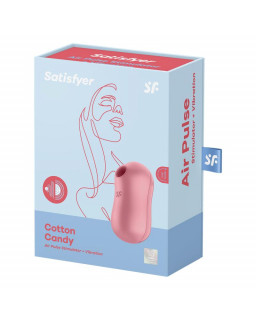 Cotton Candy Succionador de Clitoris y Vibrador Light Red