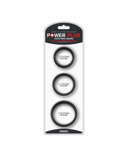 Pack de 3 Anillos para el Pene Power Ring Negro