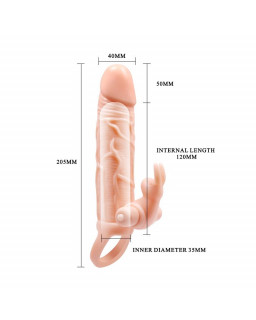 Brave Man Funda para el Pene con Vibracion 5cm