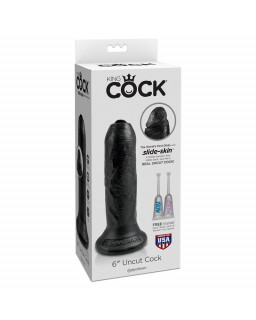 Dildo Realista con Glande Retractil Color Negro 6