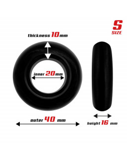 Set 3 Anillos para el Pene Flexibles Negros