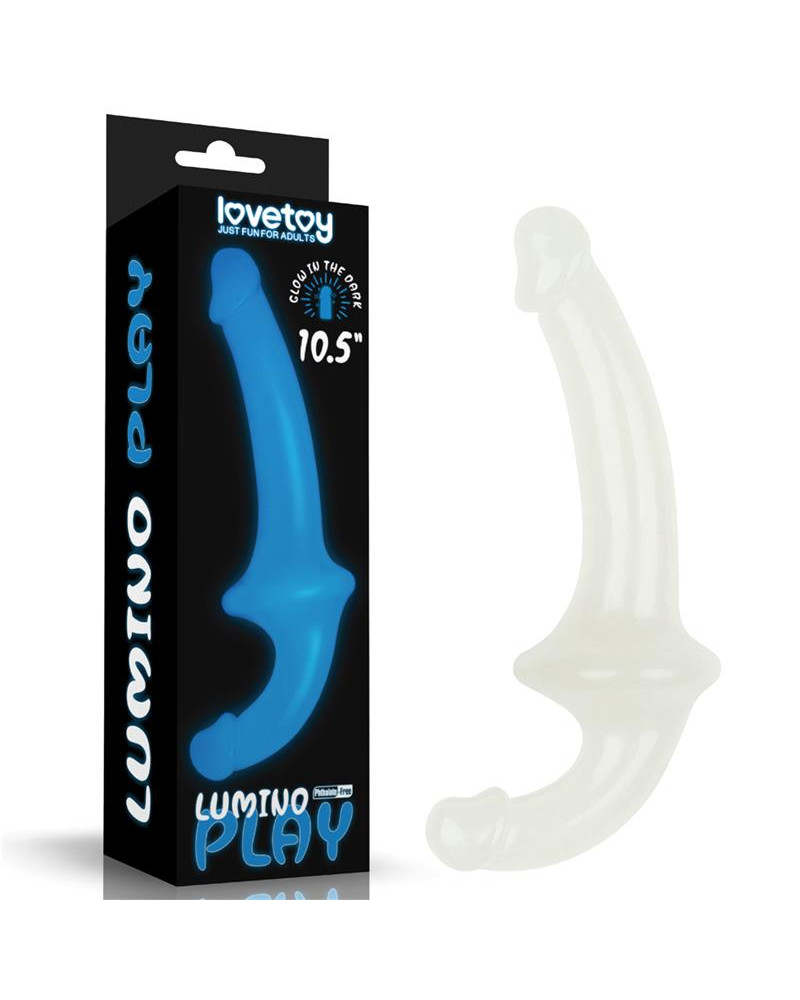 Dildo doble Lumino Play Luz Azul 105