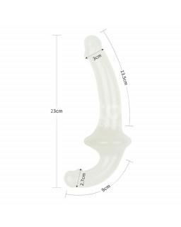 Dildo doble Lumino Play Luz Azul 105