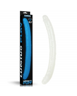 Dildo Doble Lumino Luz Azul 185