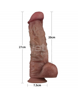 Dildo Dual Layered XXL 105 Negro