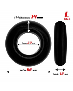 Set 3 Anillos para el Pene Flexibles Negros