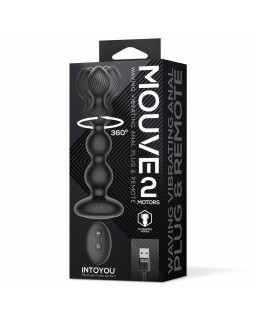 Mouve Plug Anal con Waving y Vibracion con Control Remoto 2 Motores